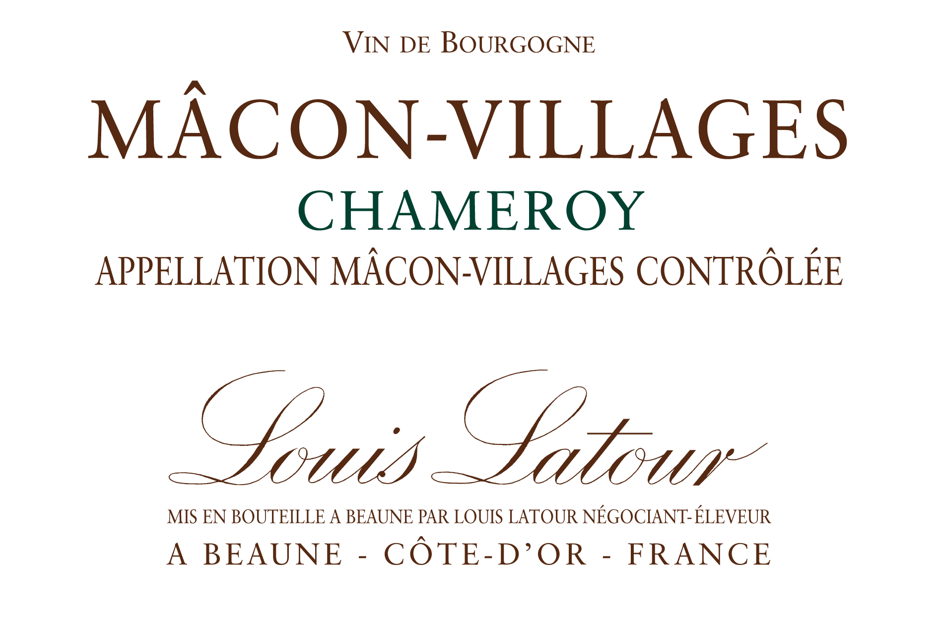 Louis Latour Mâcon-Villages Chameroy 2021