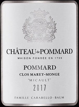 Château de Pommard Clos Marey-Monge "Micault" 2018