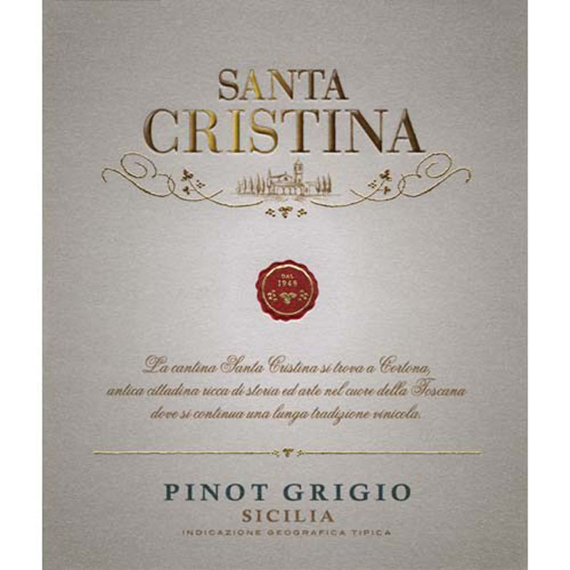 Santa Cristina Pinot Grigio Sicilia IGT 2022 - 100% Pinot Grigio